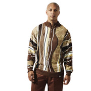 Men’s Brown Quarter Zip Pullover Sweater