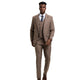 3-Piece Plaid Hybrid Fit Suit In Brown For Men by Stacy Adams