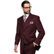 Europa Collection: Burgundy 3-Piece Modern Fit Suit – Super 180's Italian Wool
