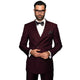 Lyra Collection: Burgundy Double-Breasted Regular Fit Suit