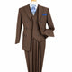 Brown Super 150s Wool 3-Piece Double-Breasted Suit