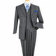 Grey Windowpane Super 150s Wool 3-Piece Double-Breasted Suit