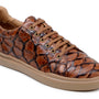 Belvedere Kingstone Exotic Genuine Pirarucu Leather Sneakers in Antique Almond