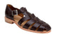 Brown Deerskin Leather Strap Sandal by Belvedere