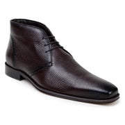 Brown Deerskin Leather Lace Up Ankle Boot by Belvedere