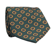 Men's Floral Pattern Necktie - Emerald
