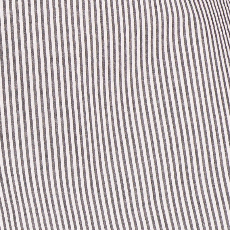 Close-up detail of black seersucker stripe fabric texture and pattern