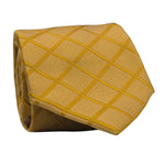 Men's Gold Diamond Pattern Silk Tie