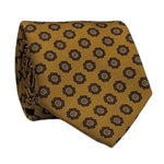 Viberant Collection: Gold Geometric Flower Tie