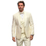 Slickora Collection: Off-White 3-Piece Fancy Lace Tuxedo with Double-Breasted Vest