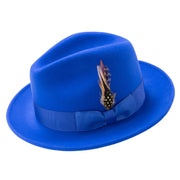Royal Lightfelt 2 1/2" Wide Brim Wool Felt Pinch Crown Fedora Hat by Montique