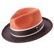 Luyten Collection: Montique Men’s Brown and Orange Three-Tone Fedora Hat