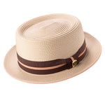 Henize Collection: Montique Men’s Beige Pork Pie Hat