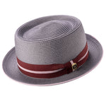 Henize Collection: Montique Men’s Grey Pork Pie Hat