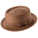 Protostar Collection: Montique Men’s Solid Cappuccino Straw Pork Pie Hat