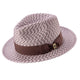 Mensa Collection: Montique Men’s Brown Woven Patterned Fedora Hat