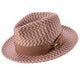 Mensa Collection: Montique Men’s Cappuccino Woven Patterned Fedora Hat