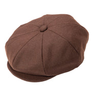 Men's Classic 8-Panel Newsboy Cap - Brown
