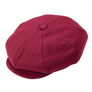 Men's Classic 8-Panel Newsboy Cap - Burgundy