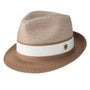 Ivorythm Collection: Caramel Two Tone Braided Pinch Fedora Hat