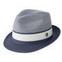 Ivorythm Collection: Sapphire Two Tone Braided Pinch Fedora Hat