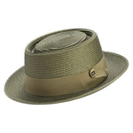 Carina Collection: Montique Olive Braided Pork Pie Hat