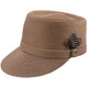 Eleganza Collection: Men's Braided Solid Color Legionnaire Hat - Apricot