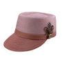 Razzelique Collection: Men's Braided Two Tone Legionnaire Hat in Cognac