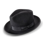Stylesto Collection Wool Felt Fedora: 50's Vintage Vibe in Black