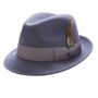 Luxifyer Collection: Men's Grey Pinch Crushable Litefelt Snap Brim Hat