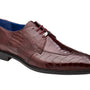 Belvedere Men's Genuine Ostrich Leg Dress Shoes in Dark Burgundy - Siena