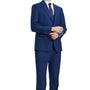 Velourville Collection: Men's 3 Piece Solid Hybrid Fit Suit In Indigo