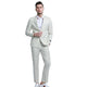 2-Piece Skinny Fit Solid Suit For Men In Ivory by Tazzio