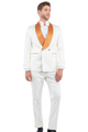 Ivory/Rust Paisley Two-Piece Skinny Fit Suit