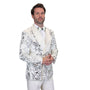 Trendish Collection: Ivory 2-Piece Double Breasted Velvet Shawl Lapel Tuxedo