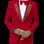 Mimas Collection: Red Two Piece Velvet Fashion Suit