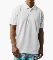 White Three Button Polo Shirt Regular Fit Short Sleeve