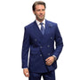 Regent Noir Collection: Navy 2-Piece Pinstripe Double-Breasted Suit