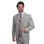 Comet Couture Collection: Gray Sharkskin Italian Wool 3-Piece Suit – Modern Fit