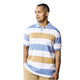 Rigel Collection: Stacy Adams Cotton Stripe Polo Shirt - Periwinkle