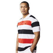 Men’s Red Cotton Stripe Polo Shirt by Stacy Adams