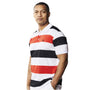 Rigel Collection: Stacy Adams Cotton Stripe Polo Shirt - Red