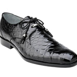 Belvedere Lago Black Genuine American Alligator Shoes
