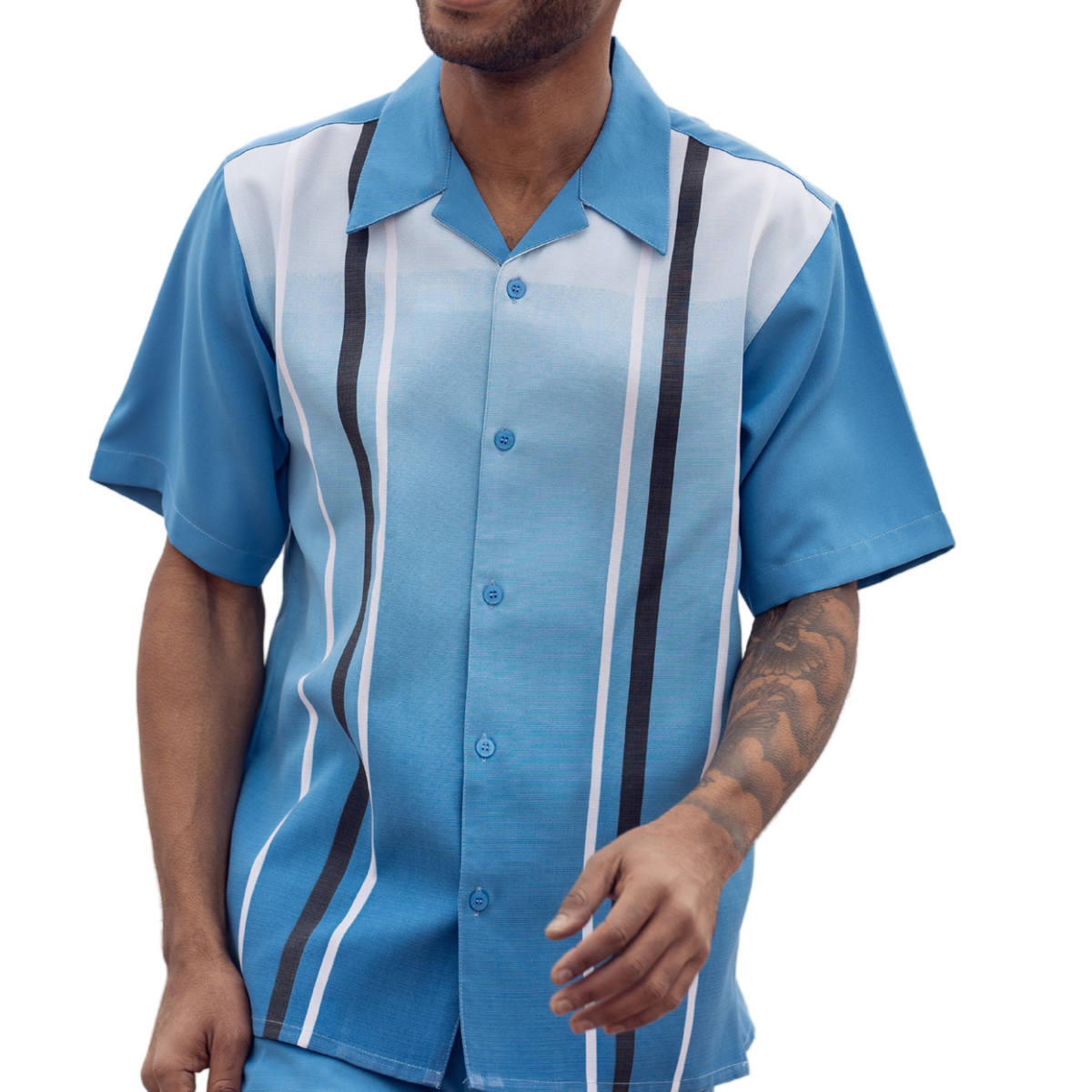 Mens Walking Suit - Big and Tall Casual Suit - Sky Blue Suit Up to 6XL Pants main image 1