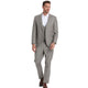 Men’s 3-Piece Skinny Fit Textured Suit with Satin Peak Lapel - Lt Grey by Tazzio