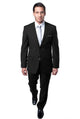Men’s 2-Piece Notch Lapel Slim Fit Suit - Black