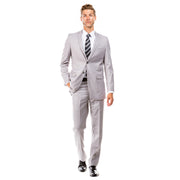 Light Grey 2-Piece Slim Fit Suit with Notch Lapel