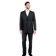 Black Pinstripe Three-Piece Suit – Classic Fit by Demantie