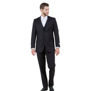 Slim Fit 3-Piece Suit with Notch Lapel and Five-Button Vest - Black by Tazio