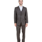 Argonaut Collection: Brown Textured Solid Three-Piece Suit – Modern Fit
